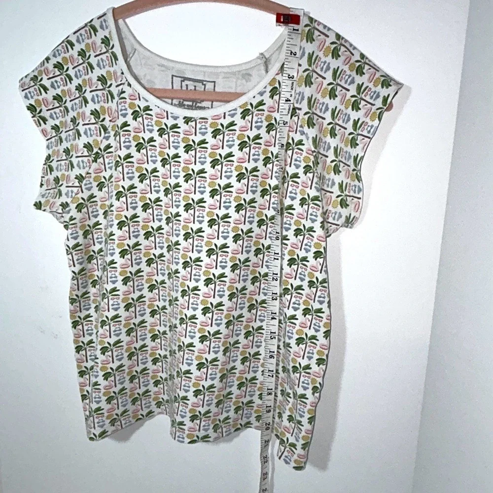 Lila + Hayes Girl‎ Beach Theme Short Sleeve Tee Shirt sz. 12 100% Pima Cotton